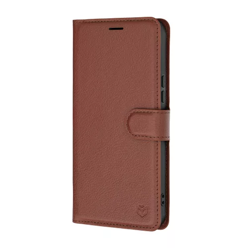 Techsuit - Leather Folio kinyitható tok - Xiaomi Poco X8 Pro Max - Barna