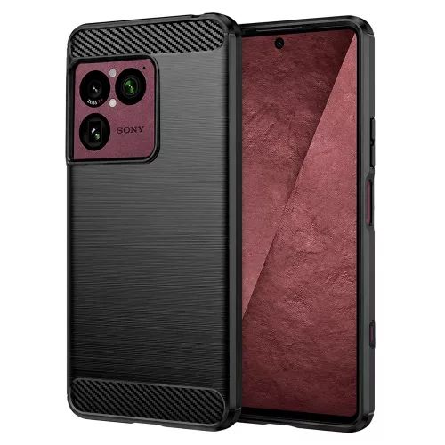 Techsuit - Carbon szilikon tok - Sony Xperia 1 VIII - Fekete