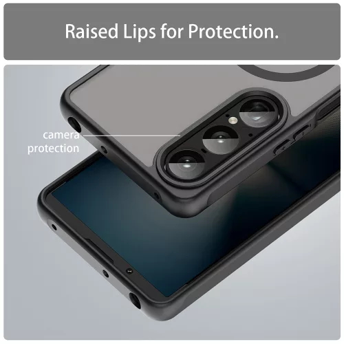 Techsuit - HaloFrost II MagSafe tok - Sony Xperia 1 VIII - Fekete