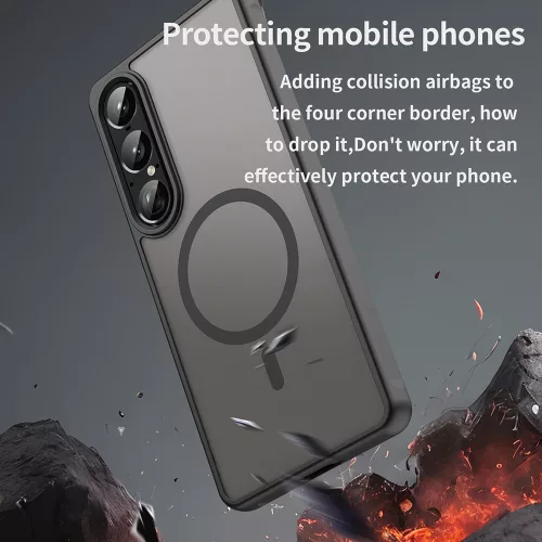 Techsuit - HaloFrost II MagSafe tok - Sony Xperia 1 VIII - Fekete