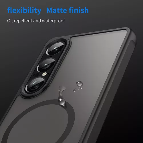 Techsuit - HaloFrost II MagSafe tok - Sony Xperia 1 VIII - Fekete