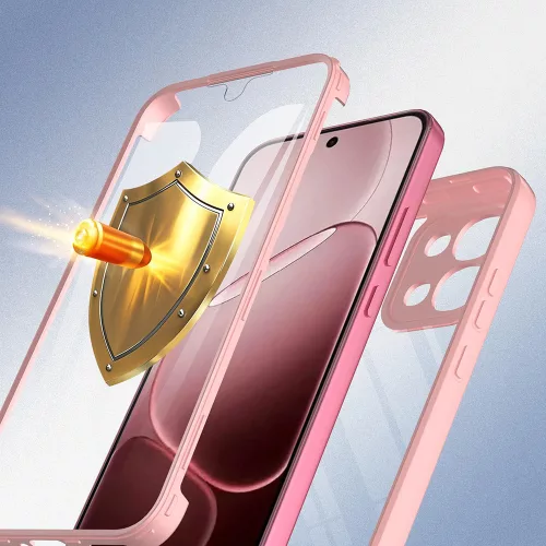 Techsuit - ColorVerse 360 tok kijelzővédővel - Oppo A6 Pro 4G / A6 Pro 5G - Rózsaszín