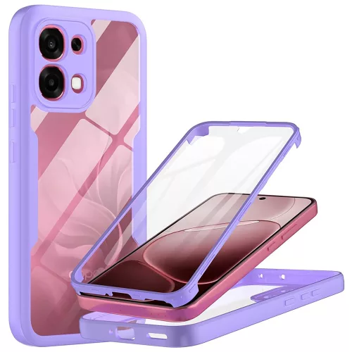 Techsuit - ColorVerse 360 tok kijelzővédővel - Oppo A6 Pro 4G / A6 Pro 5G - Lila