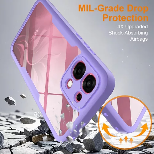 Techsuit - ColorVerse 360 tok kijelzővédővel - Oppo A6 Pro 4G / A6 Pro 5G - Lila