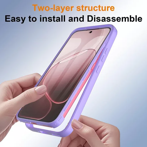 Techsuit - ColorVerse 360 tok kijelzővédővel - Oppo A6 Pro 4G / A6 Pro 5G - Lila