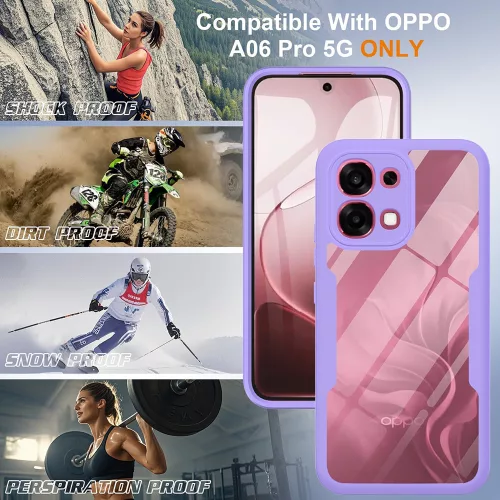 Techsuit - ColorVerse 360 tok kijelzővédővel - Oppo A6 Pro 4G / A6 Pro 5G - Lila