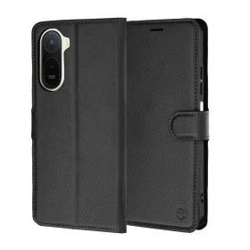   Techsuit - Leather Folio kinyitható tok - Xiaomi Redmi A7 Pro 4G - Fekete