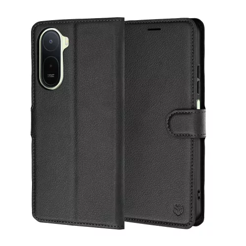 Techsuit - Leather Folio kinyitható tok - Xiaomi Redmi A7 Pro 4G - Fekete