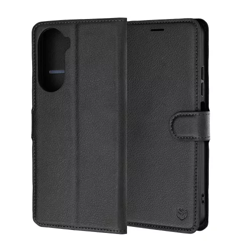 Techsuit - Leather Folio kinyitható tok - Xiaomi Redmi A7 Pro 4G - Fekete