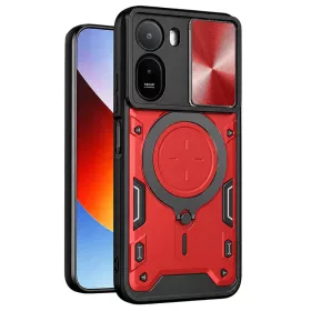   Techsuit - CamGuard Pro tok ütésálló tok - Xiaomi Redmi A7 Pro 4G - Piros