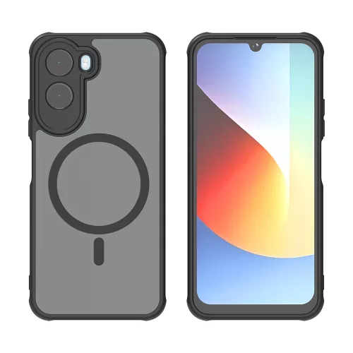 Techsuit - HaloFrost II MagSafe tok - Xiaomi Redmi A7 Pro 4G - Fekete