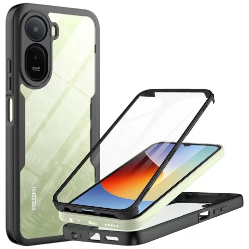 Techsuit - ColorVerse 360 Series + Screen Protector - Xiaomi Redmi A7 Pro 4G - Black