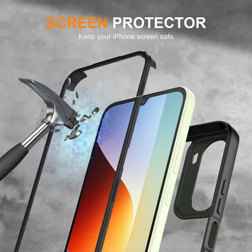 Techsuit - ColorVerse 360 Series + Screen Protector - Xiaomi Redmi A7 Pro 4G - Black