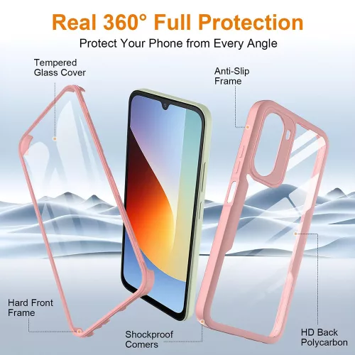 Techsuit - ColorVerse 360 Series + Screen Protector - Xiaomi Redmi A7 Pro 4G - Pink