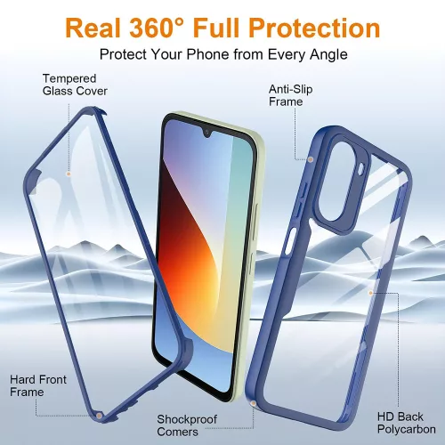 Techsuit - ColorVerse 360 Series + Screen Protector - Xiaomi Redmi A7 Pro 4G - Blue