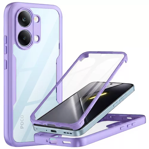 Techsuit - ColorVerse 360 tok kijelzővédővel - Xiaomi Poco X8 Pro Max - Lila