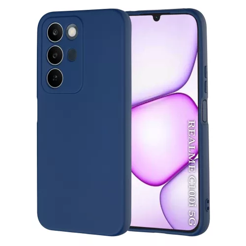 Techsuit - SoftFlex szilikon tok - Realme C100 5G - Sötétkék