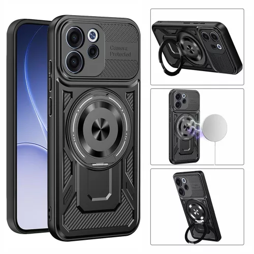 Techsuit - RuggedCam ütésálló tok - Oppo Reno15 F / Reno15 FS 5G - Szürke