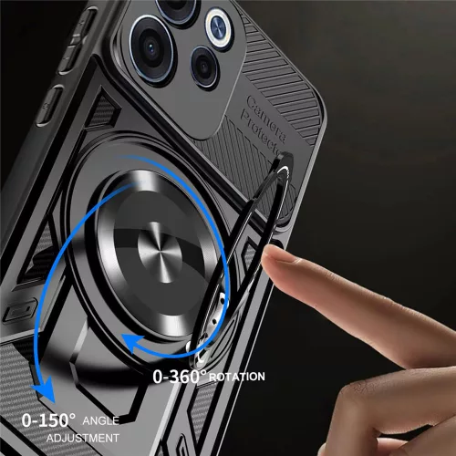 Techsuit - RuggedCam ütésálló tok - Oppo Reno15 F / Reno15 FS 5G - Szürke