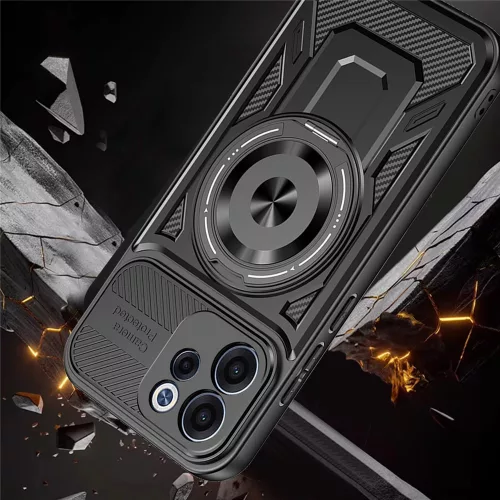 Techsuit - RuggedCam ütésálló tok - Oppo Reno15 F / Reno15 FS 5G - Szürke