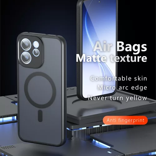 Techsuit - PureFrost MagSafe Ütésálló tok Ütésálló tok - Oppo Reno15 F / Reno15 FS 5G - Matt fekete