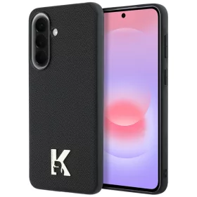   Karl Lagerfeld - Hardcase Leather with K Head Logo (KLHCSA375PGFKHGK) - Samsung Galaxy A37 5G - Black
