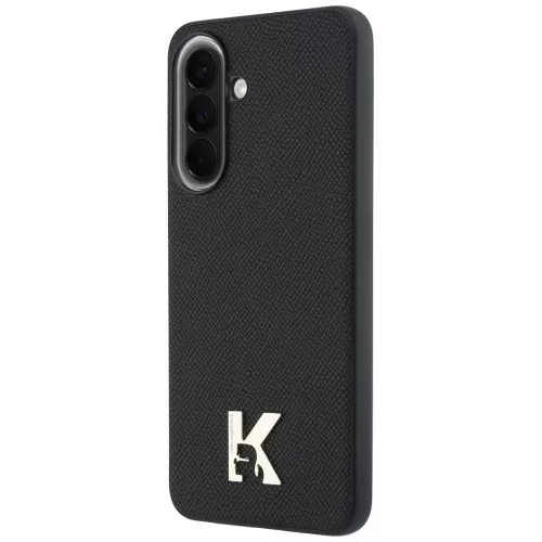Karl Lagerfeld - Hardcase Leather with K Head Logo (KLHCSA375PGFKHGK) - Samsung Galaxy A37 5G - Black