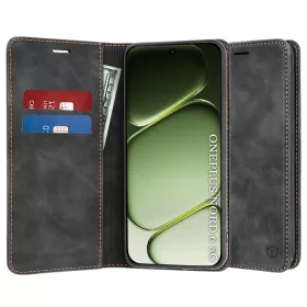   Techsuit - Confy Cover kinyitható tok - OnePlus Nord 6 - Fekete