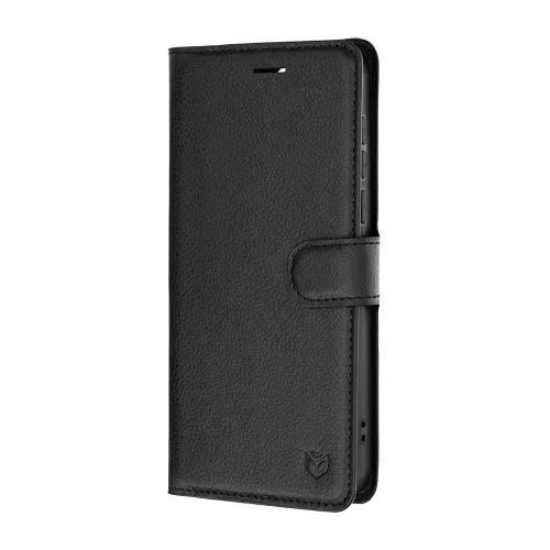 Techsuit - Leather Folio kinyitható tok - OnePlus Nord 6 - Fekete