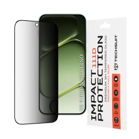   Techsuit - 111D Privacy betekintésgátló üvegfólia - OnePlus Nord 6 - Fekete