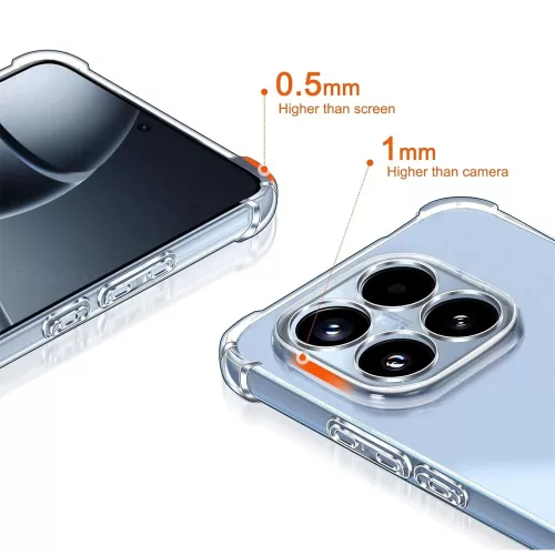 Techsuit - Shockproof Átlátszó Ütésálló Szilikon tok - Xiaomi 17T - Átlátszó