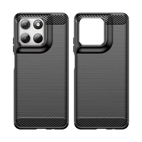 Techsuit - Carbon szilikon tok - Motorola Moto G37 / G37 Power / G47 / G57 Power / G67 Power - Fekete