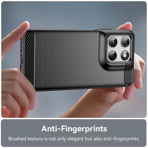Techsuit - Carbon szilikon tok - Motorola Moto G37 / G37 Power / G47 / G57 Power / G67 Power - Fekete