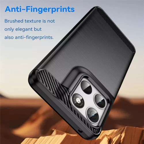 Techsuit - Carbon szilikon tok - Motorola Moto G37 / G37 Power / G47 / G57 Power / G67 Power - Fekete