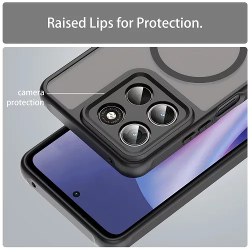 Techsuit - HaloFrost II MagSafe tok - Motorola Moto G37 / G37 Power / G47 - Fekete
