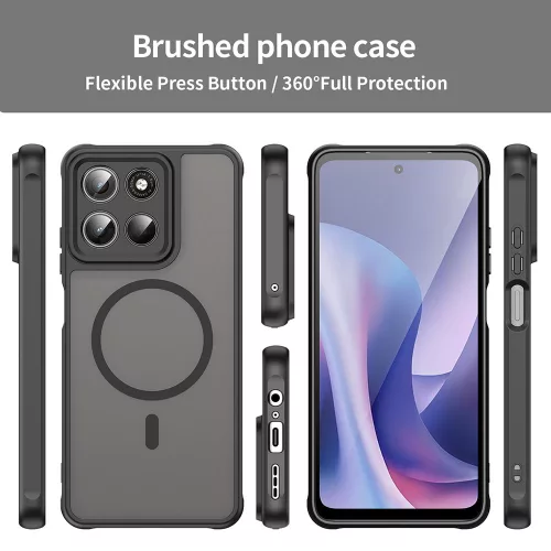 Techsuit - HaloFrost II MagSafe tok - Motorola Moto G37 / G37 Power / G47 - Fekete