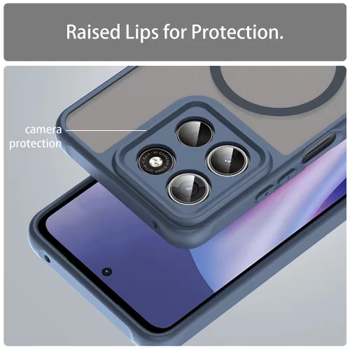 Techsuit - HaloFrost II MagSafe tok - Motorola Moto G37 / G37 Power / G47 - Sötétkék