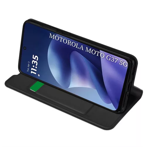 Techsuit - Magskin Book kinyitható tok - Motorola Moto G37 / G37 Power / G47 - Fekete