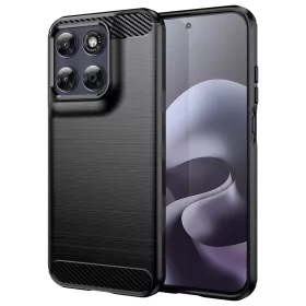   Techsuit - Carbon szilikon tok - Motorola Moto G87 / G77 / G67 - Fekete