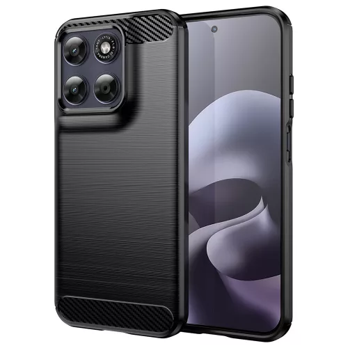 Techsuit - Carbon szilikon tok - Motorola Moto G87 / G77 / G67 - Fekete