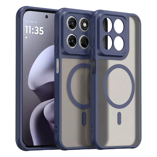 Techsuit - HaloFrost II MagSafe tok - Motorola Moto G87 / G77 / G67 - Sötétkék