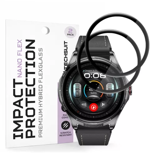 Techsuit - Nano Flex (2 pack) - Huawei Watch Buds 2 - Black