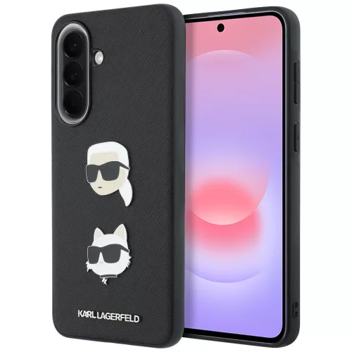 Karl Lagerfeld - Hardcase K&C Heads Pins and Logo (KLHCSA37PSFDHPOK) - Samsung Galaxy A37 5G - Black