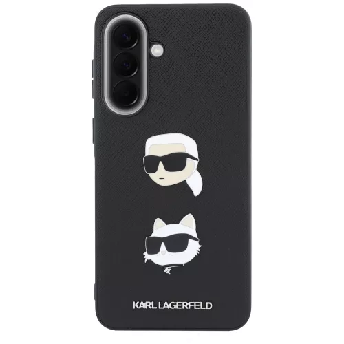 Karl Lagerfeld - Hardcase K&C Heads Pins and Logo (KLHCSA37PSFDHPOK) - Samsung Galaxy A37 5G - Black