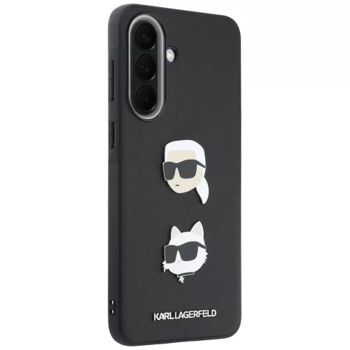 Karl Lagerfeld - Hardcase K&C Heads Pins and Logo (KLHCSA37PSFDHPOK) - Samsung Galaxy A37 5G - Black