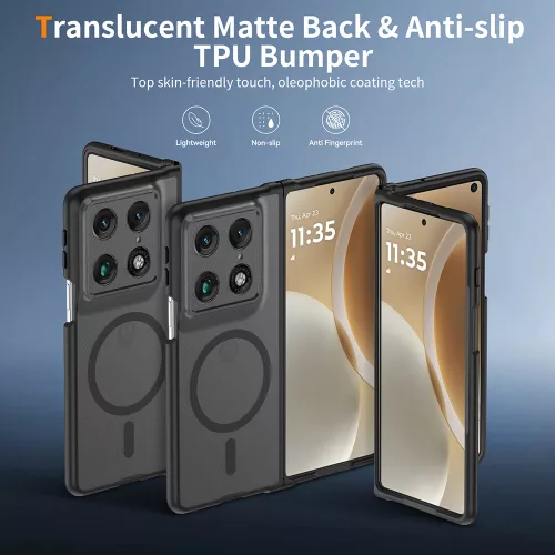 Techsuit - PureFrost MagSafe Ütésálló tok Ütésálló tok - Motorola Razr Fold - Matt fekete