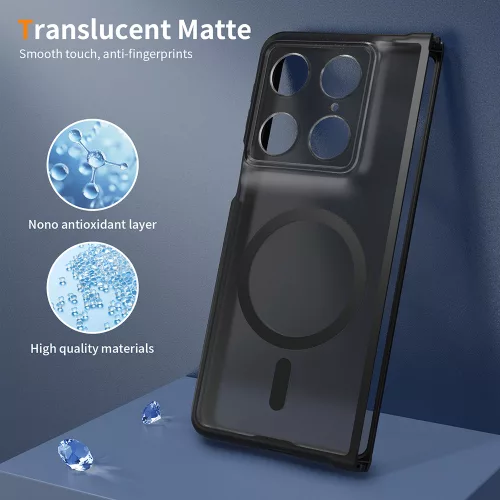 Techsuit - PureFrost MagSafe Ütésálló tok Ütésálló tok - Motorola Razr Fold - Matt fekete
