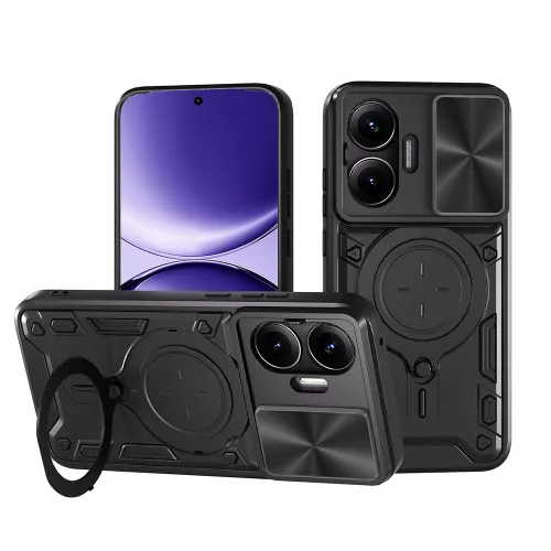 Techsuit - CamGuard Pro tok ütésálló tok - Xiaomi Poco F7 - Fekete