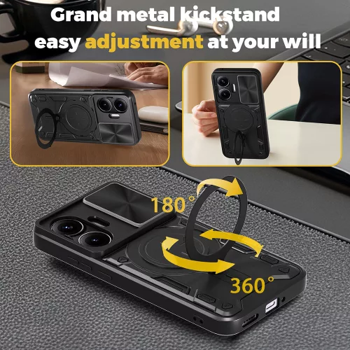 Techsuit - CamGuard Pro tok ütésálló tok - Xiaomi Poco F7 - Kék