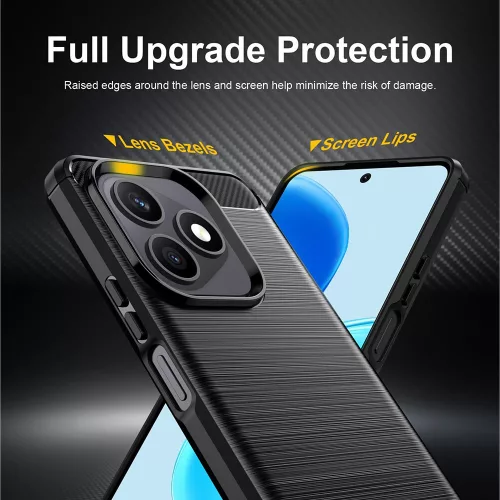 Techsuit - Carbon szilikon tok - Honor X8d - Fekete